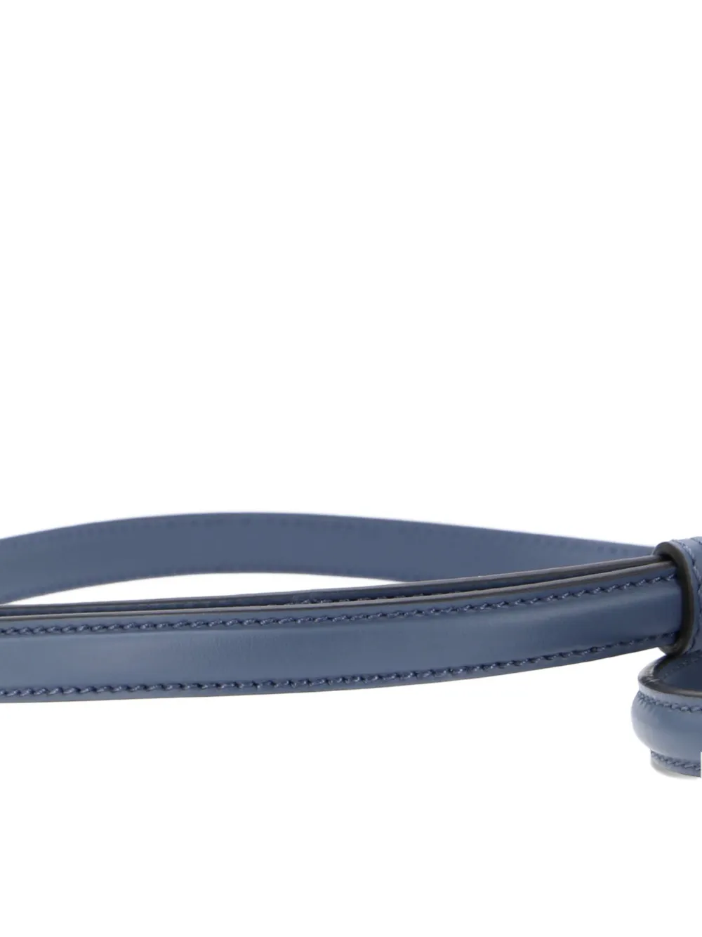 FENDI Pre-owned Peekaboo Bag Braided Leather Mini Shoulder Bag In Blue