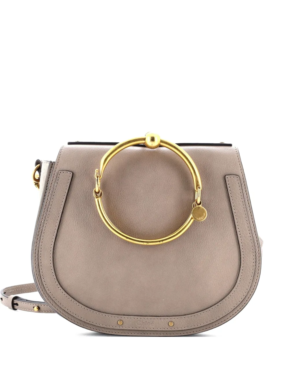 Chloé Pre-Owned Nile Leather Medium crossbody bag - Grigio