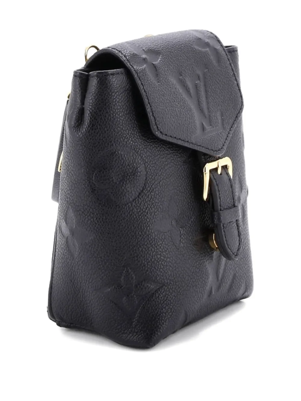 Pre-owned Louis Vuitton Tiny Monogram Empreinte Giant Backpack In Black