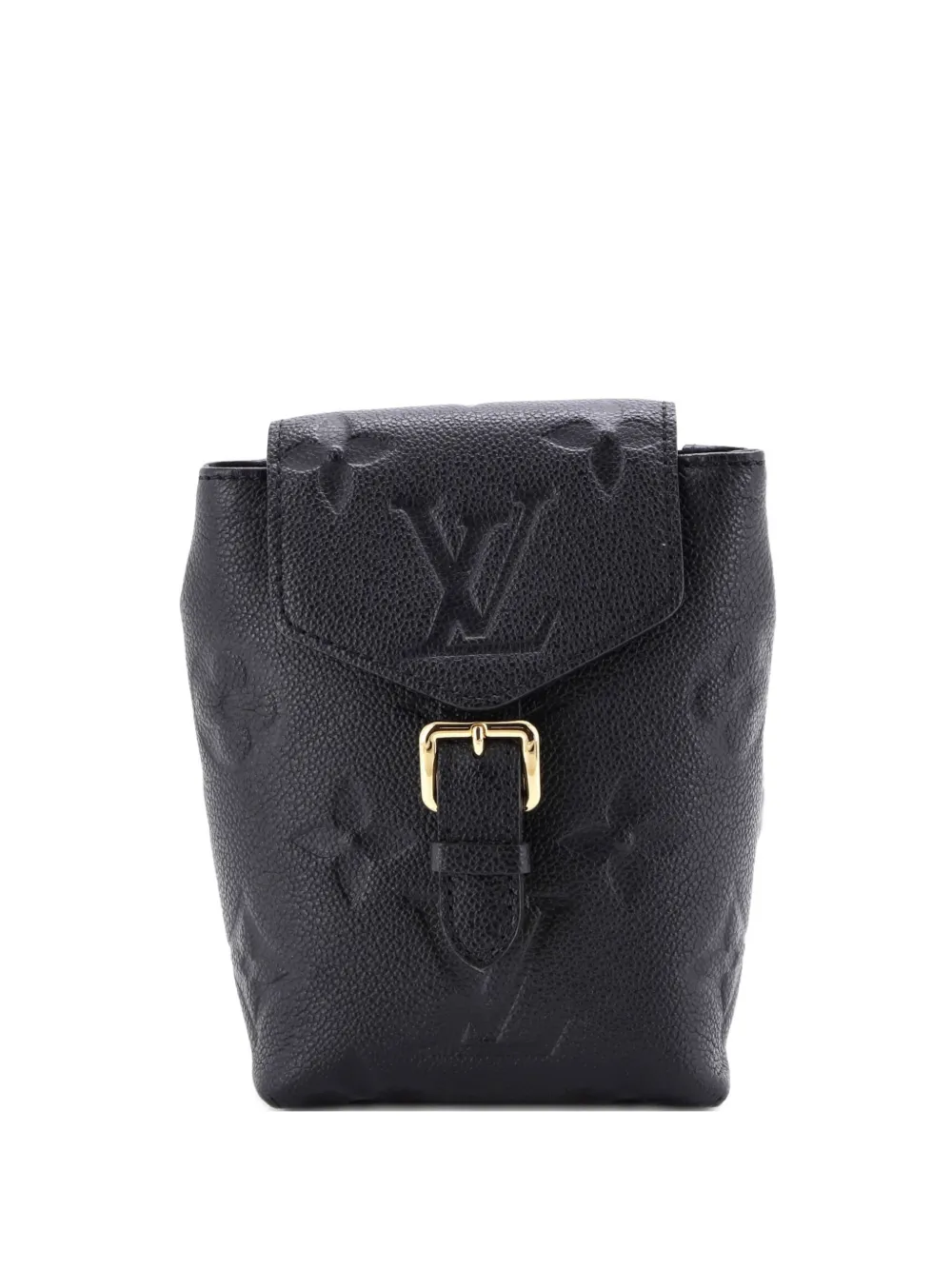 Pre-owned Louis Vuitton Tiny Monogram Empreinte Giant Backpack In Black