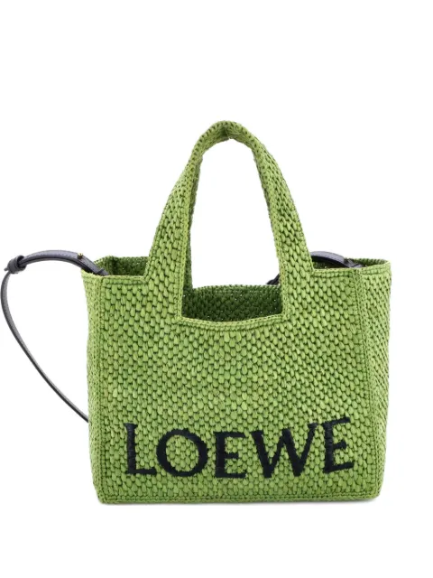 Loewe Pre-Owned Paula's Ibiza Logo Convertible Raffia Small tote bag