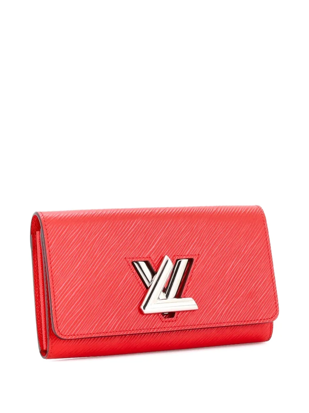 Pre-owned Louis Vuitton Twist Wallet Epi Leather Small Wallets In Red
