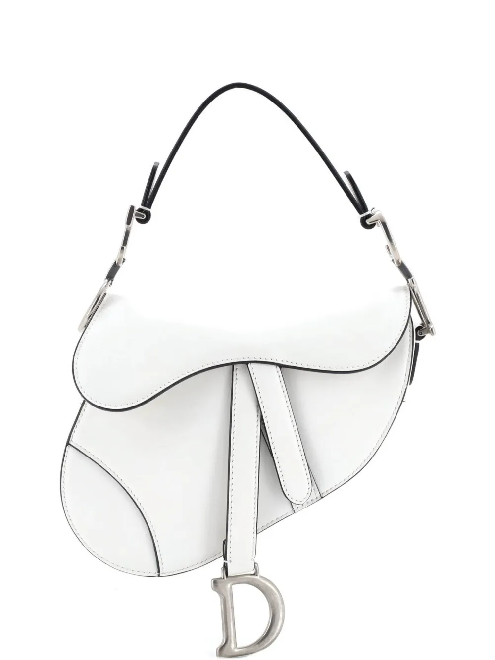 Christian Dior Pre-Owned Saddle Handbag Leather Mini shoulder bag - Bianco