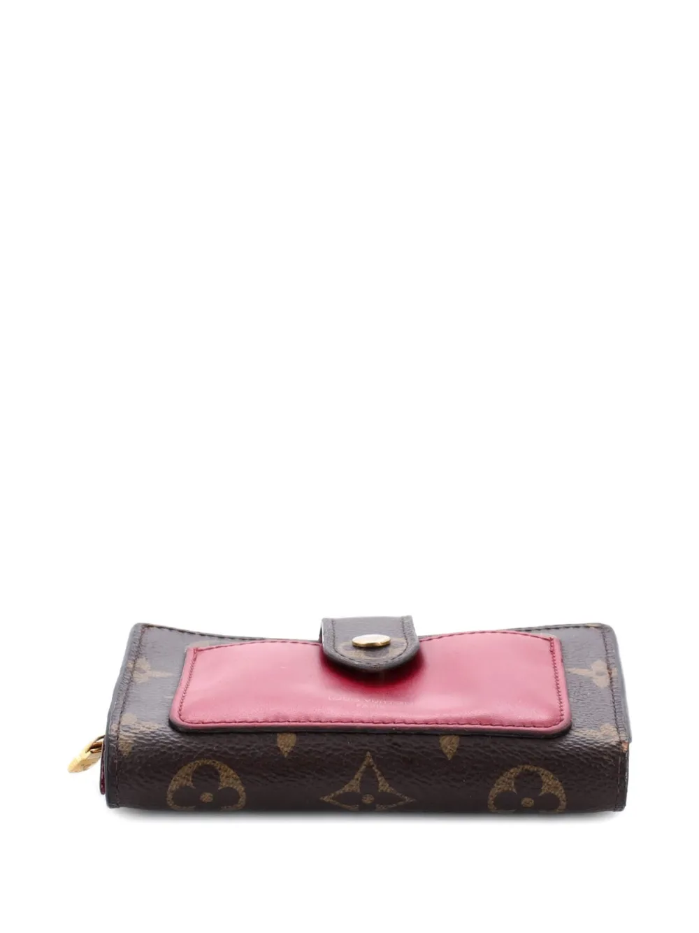 Pre-owned Louis Vuitton Juliette Wallet Monogram Canvas And Leather Small Wallets In Red