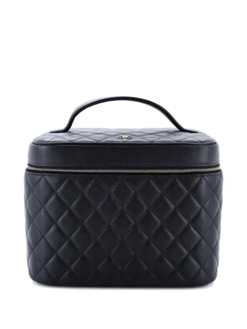 CHANEL Pre-Owned cartera Classic Vanity mediana de piel caviar capitonada