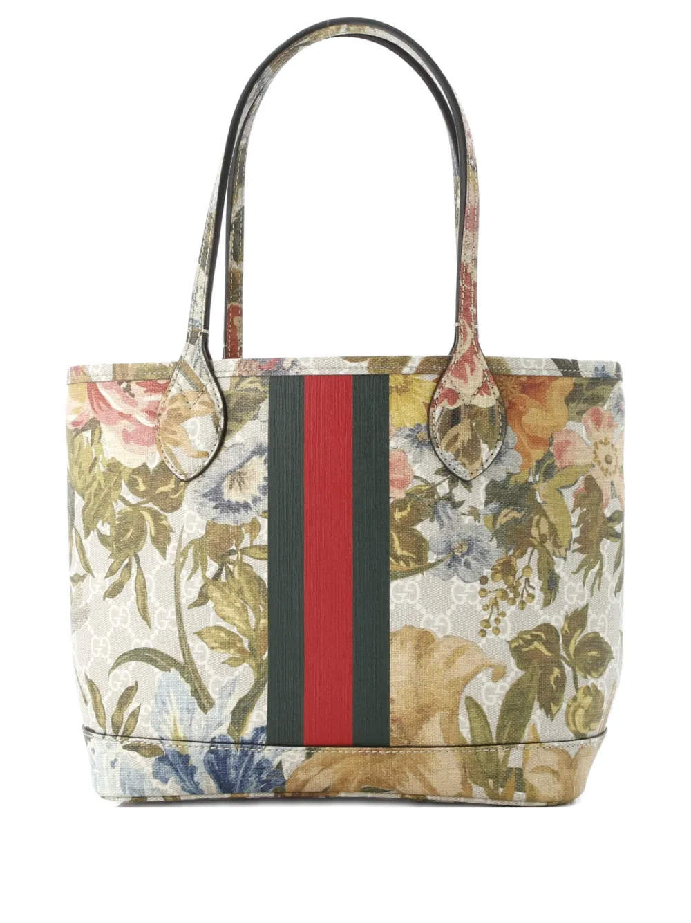 Gucci Pre-Owned Ophidia Water Flora GG Coated Canvas Medium tote bag - Multicolore