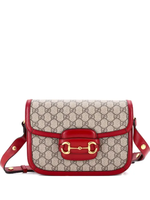Gucci Pre-Owned Horsebit 1955 Shoulder Bag GG Coated Canvas with Leather Small crossbody bag