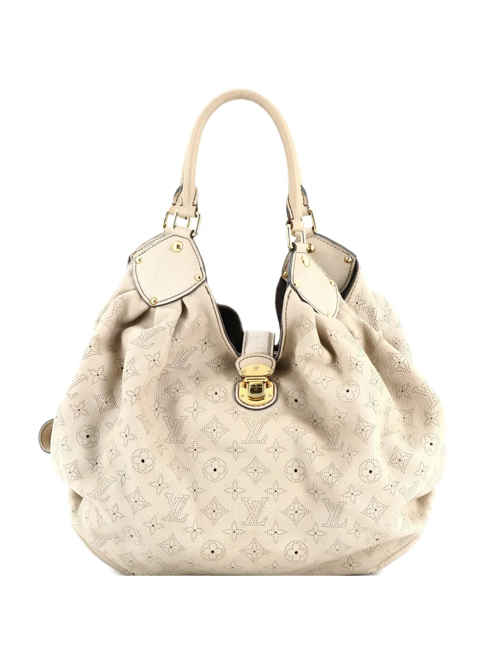 Louis Vuitton Pre-Owned XL Mahina Leather hobo bag - Toni neutri