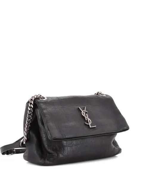 Saint Laurent Pre-Owned West Hollywood Crocodile Embossed Leather Medium shoulder bag