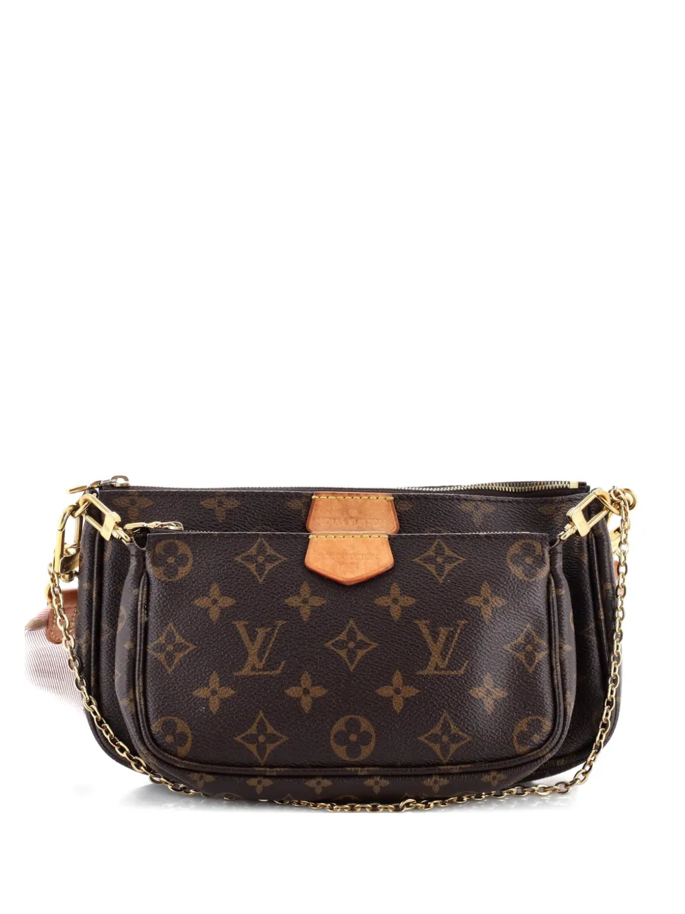 Pre-owned Louis Vuitton Multi Pochette Accessoires Monogram Canvas Crossbody Bag In Brown