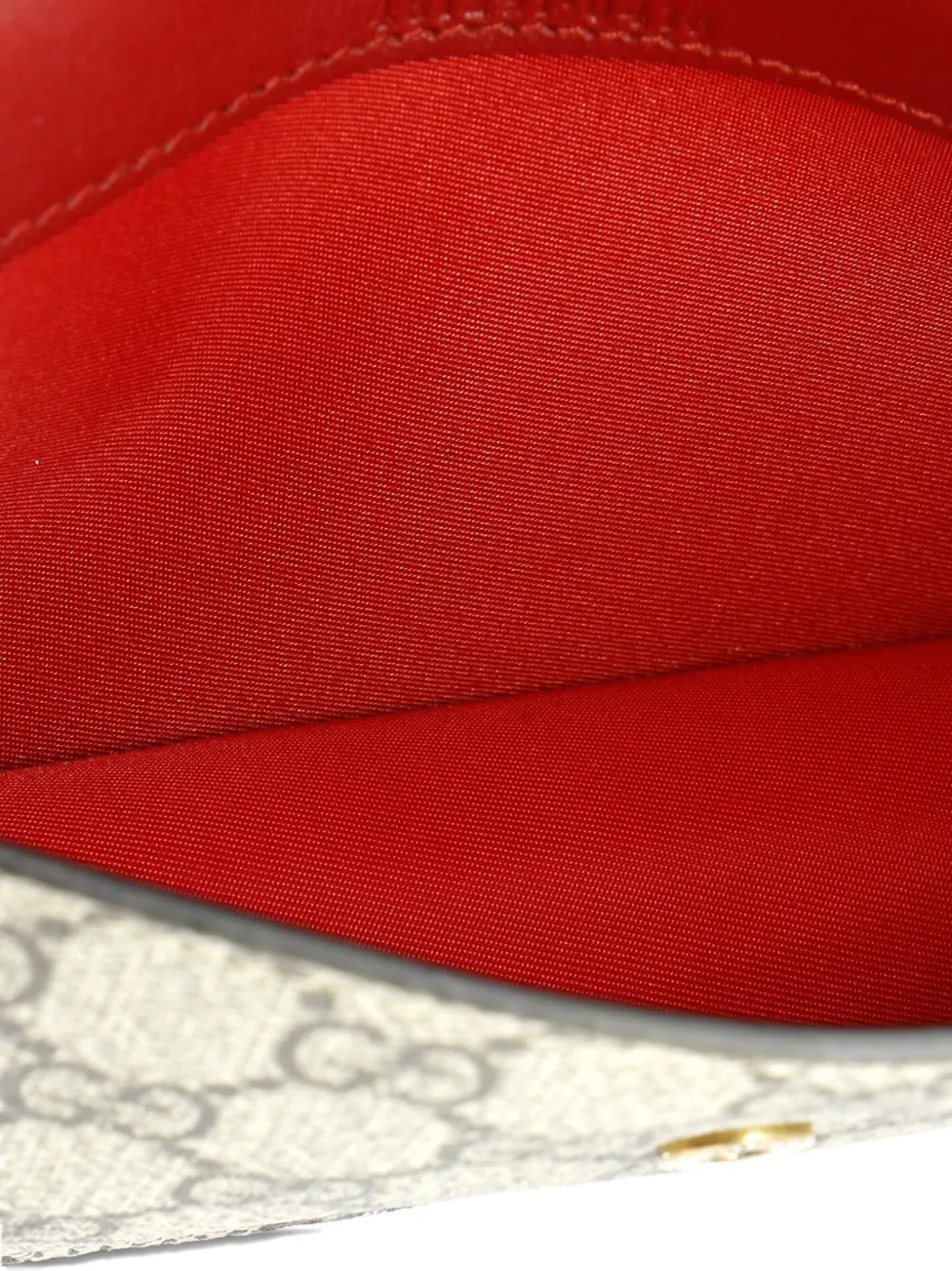 Pre-owned Gucci Cherries Wallet On Chain Gg Coated Canvas Mini Crossbody Bag In Brown