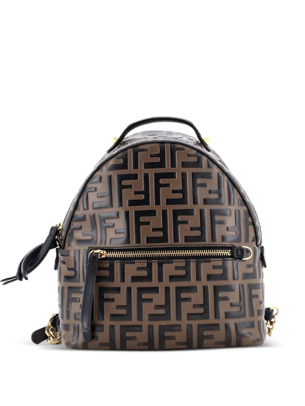 Fendi Pre-Owned By The Way Zucca Embossed Leather Mini backpack | Brown | Image 1