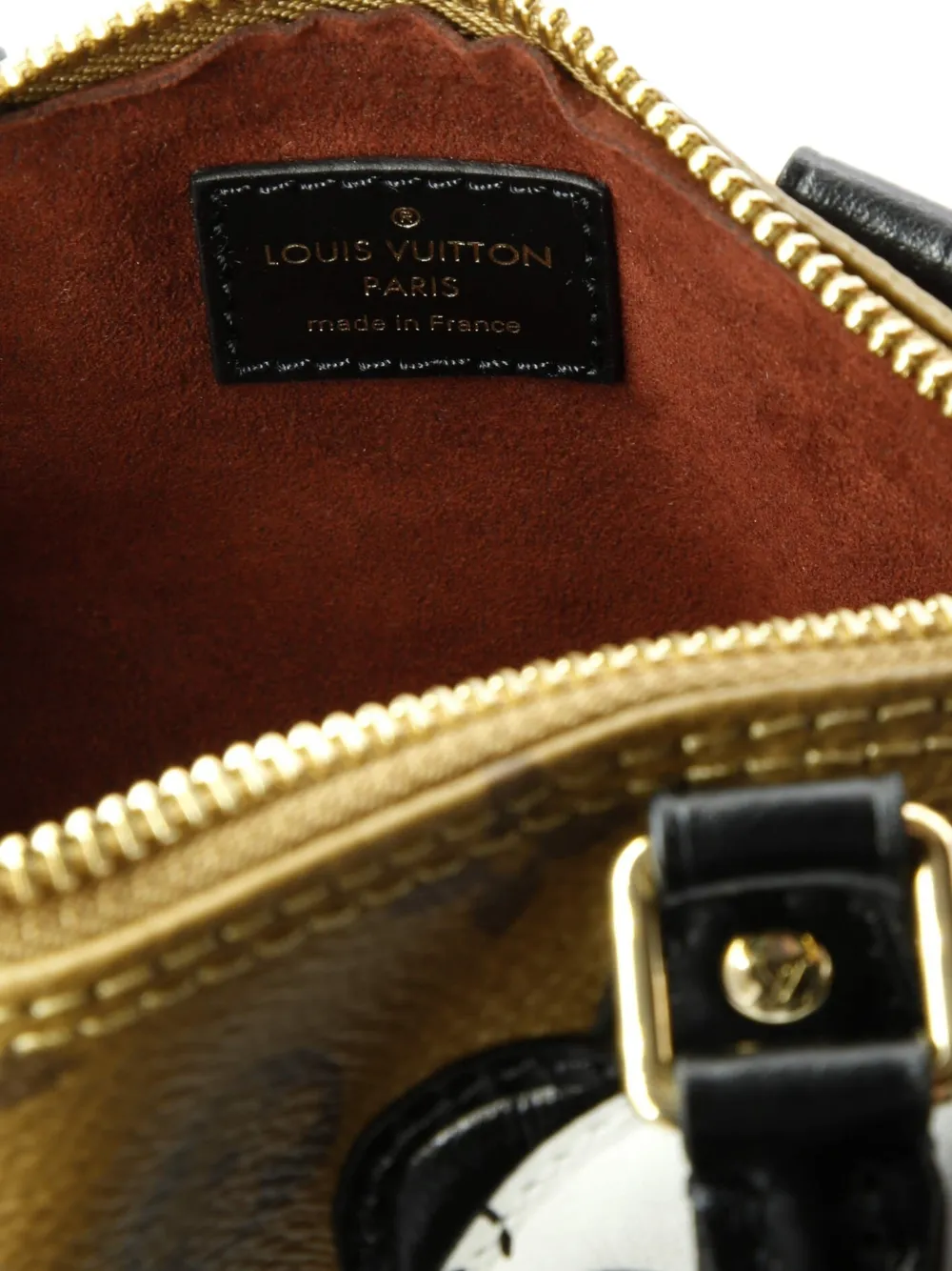 Pre-owned Louis Vuitton Speedy Bandouliere Nm Bag Limited Edition Sun Yitian Reverse Monogram Canvas Nano Tote Bag In Brown