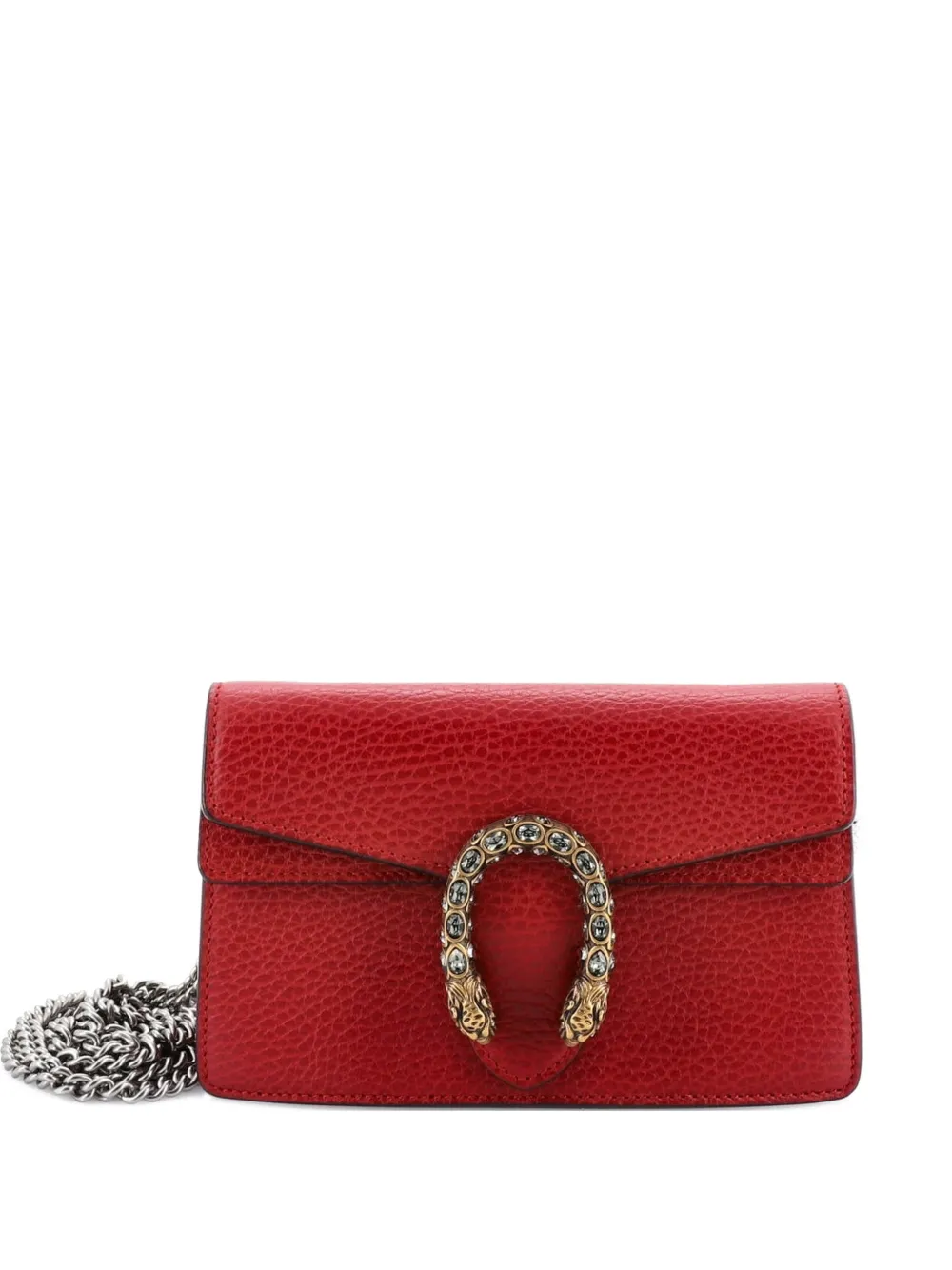 Gucci Pre-Owned Dionysus Bag Leather Super Mini clutch bag - Rosso