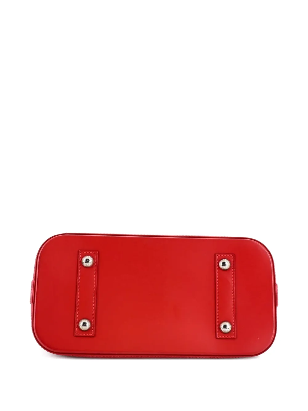 Pre-owned Louis Vuitton Alma Handbag Epi Leather Pm Satchel In Red