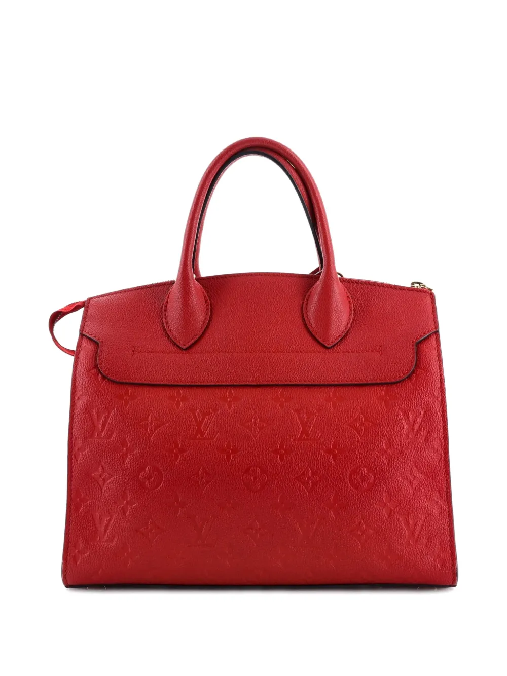 Pre-owned Louis Vuitton Pont Neuf Handbag Monogram Empreinte Leather Mm Satchel In Red