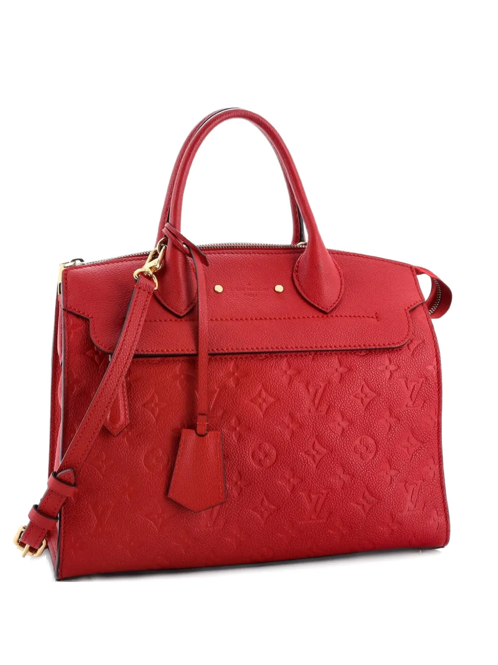Louis Vuitton Pre-Owned Pont Neuf Handbag Monogram Empreinte Leather MM satchel - Rosso