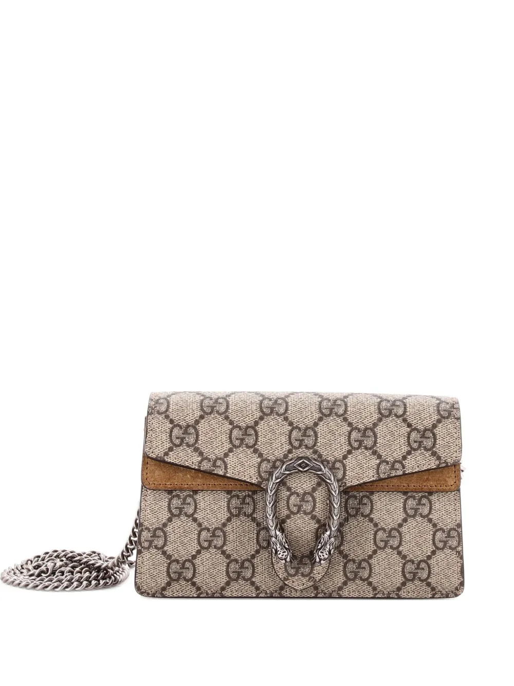Pre-owned Gucci Dionysus Bag Gg Coated Canvas Mini Crossbody Bag In Gray
