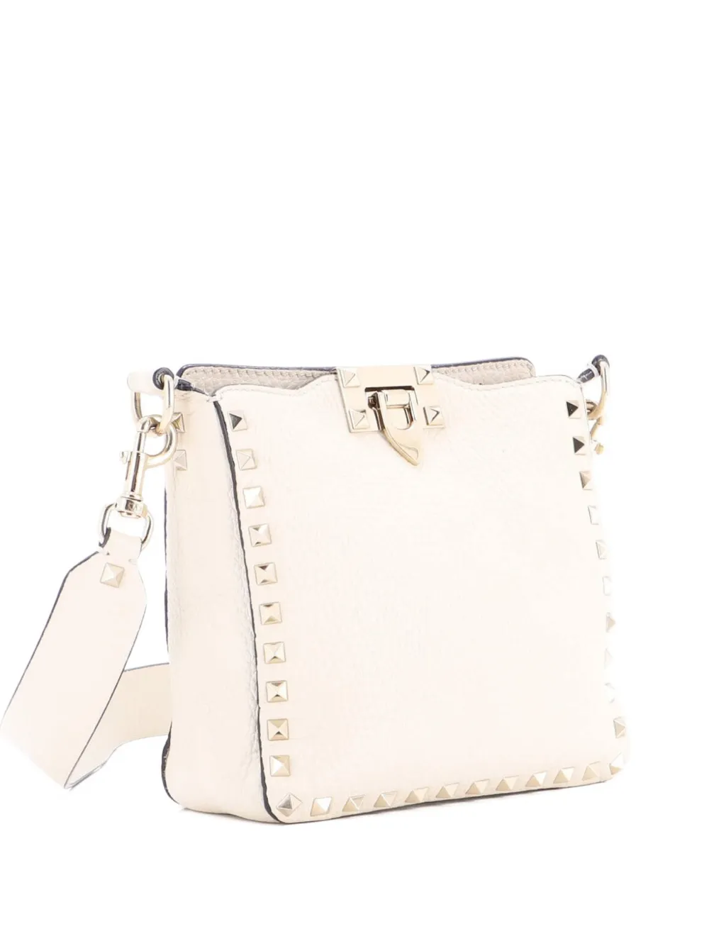 Valentino Garavani Pre-Owned Rockstud Flip Lock Messenger Bag Leather Mini crossbody bag - Toni neutri