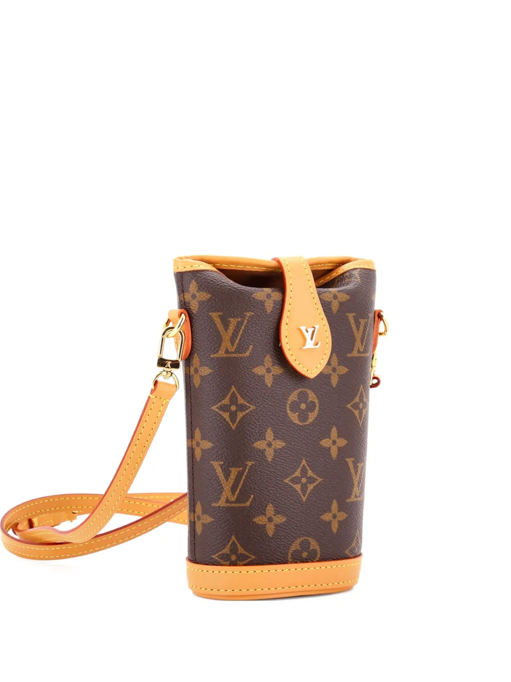 Pre-owned Louis Vuitton Fold Me Pouch Monogram Canvas Crossbody Bag In Brown
