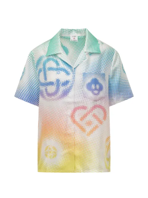 Casablanca cuban-collar printed shirt