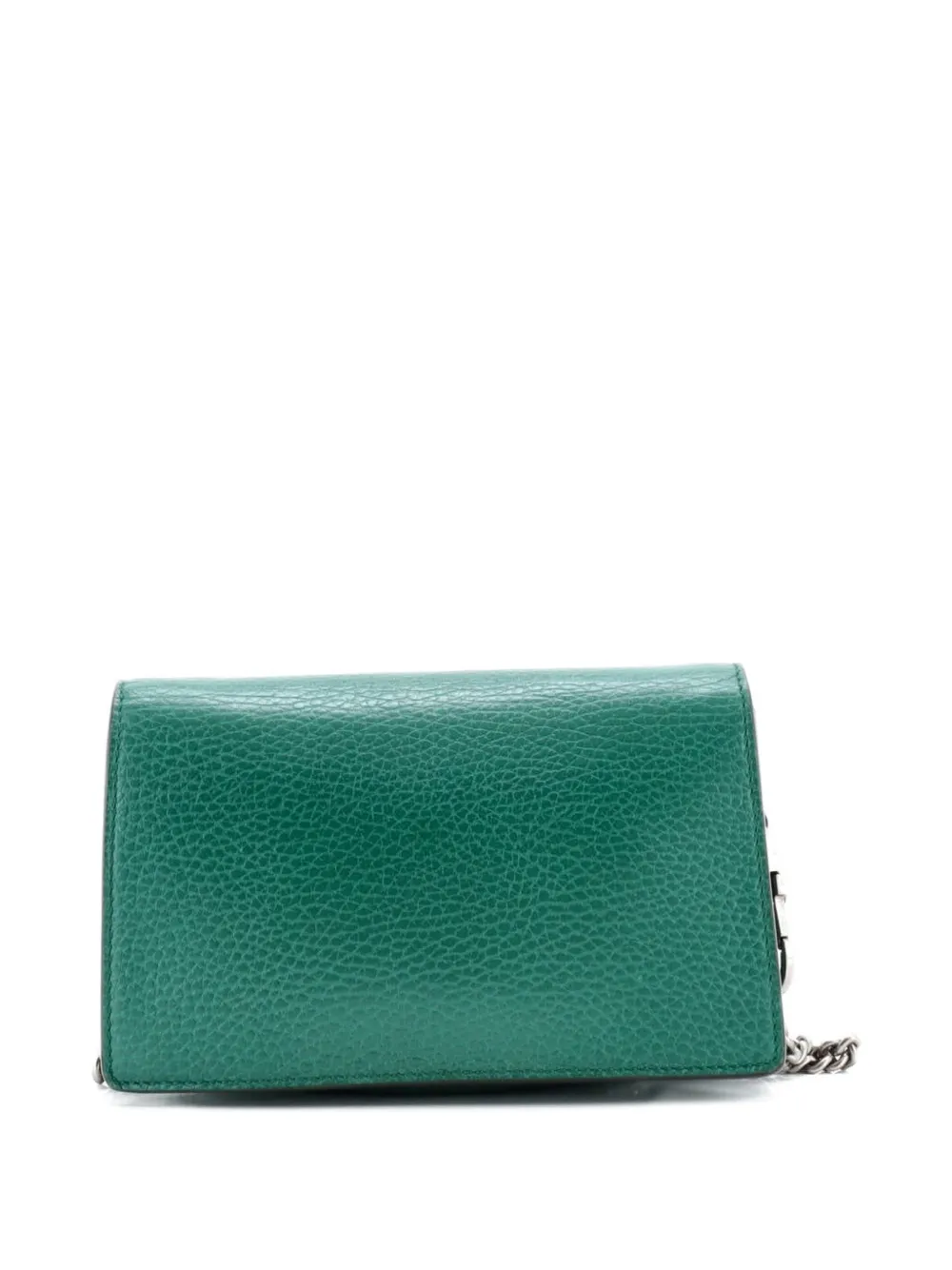 Pre-owned Gucci Dionysus Bag Leather Super Mini Clutch Bag In Green