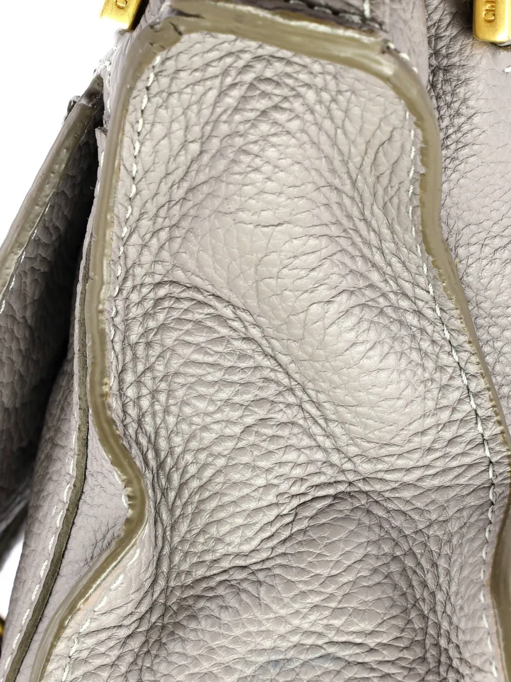 CHLOÉ Pre-owned Marcie Leather Small Satchel In Gray