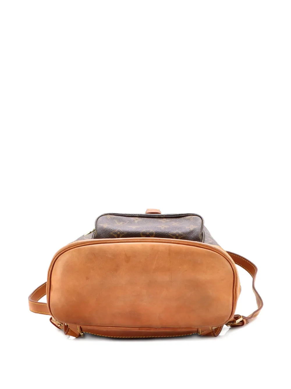 Pre-owned Louis Vuitton Vintage Montsouris Monogram Canvas Mm Backpack In Brown