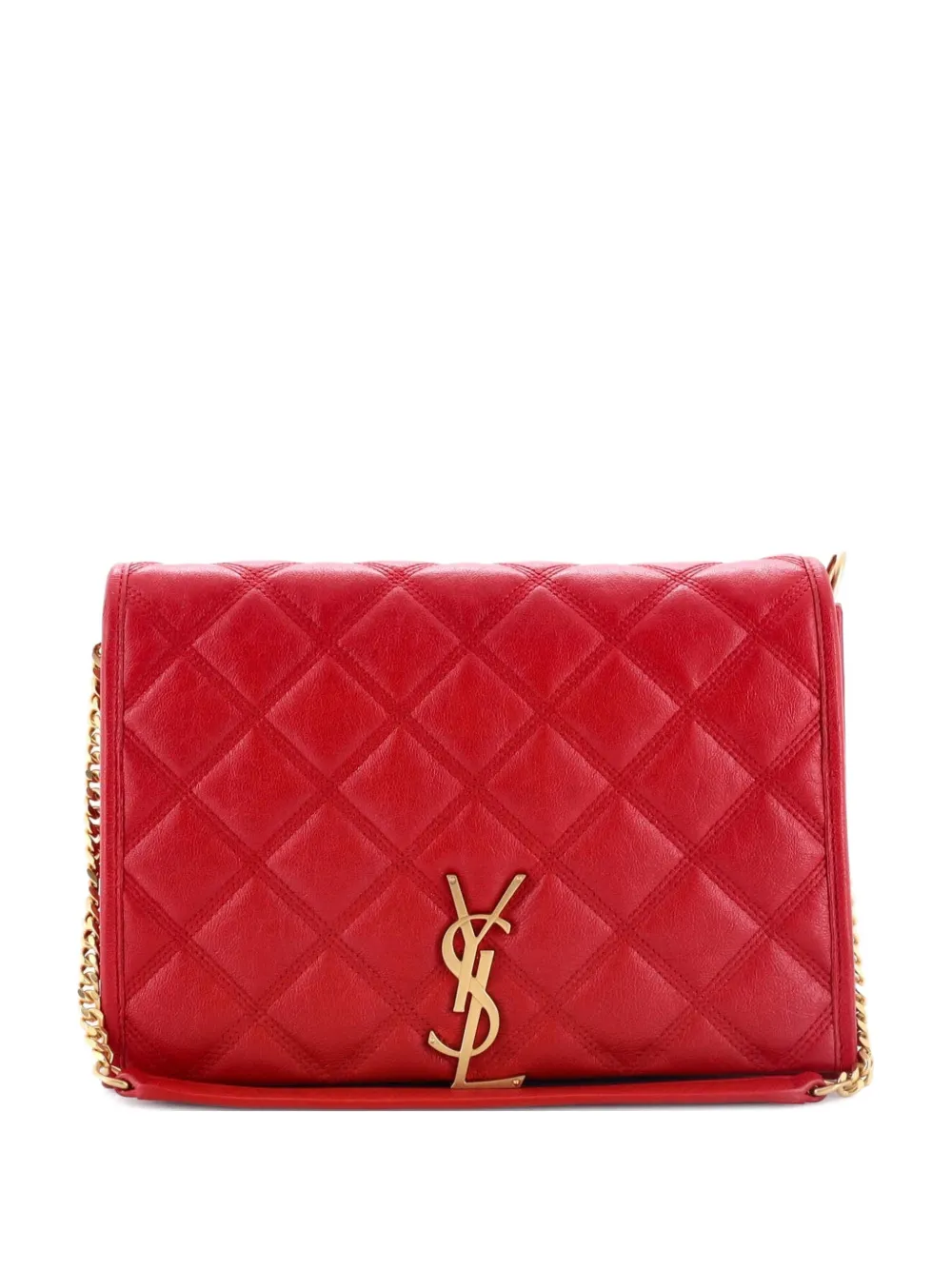 Saint Laurent Pre-Owned Becky Quilted Leather Mini shoulder bag - Rosso