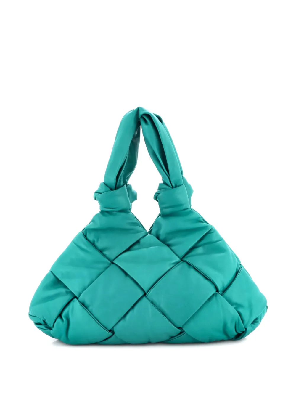 BOTTEGA VENETA Pre-owned Padded Lock Bag Maxi Intrecciato Leather Tote Bag In Blue