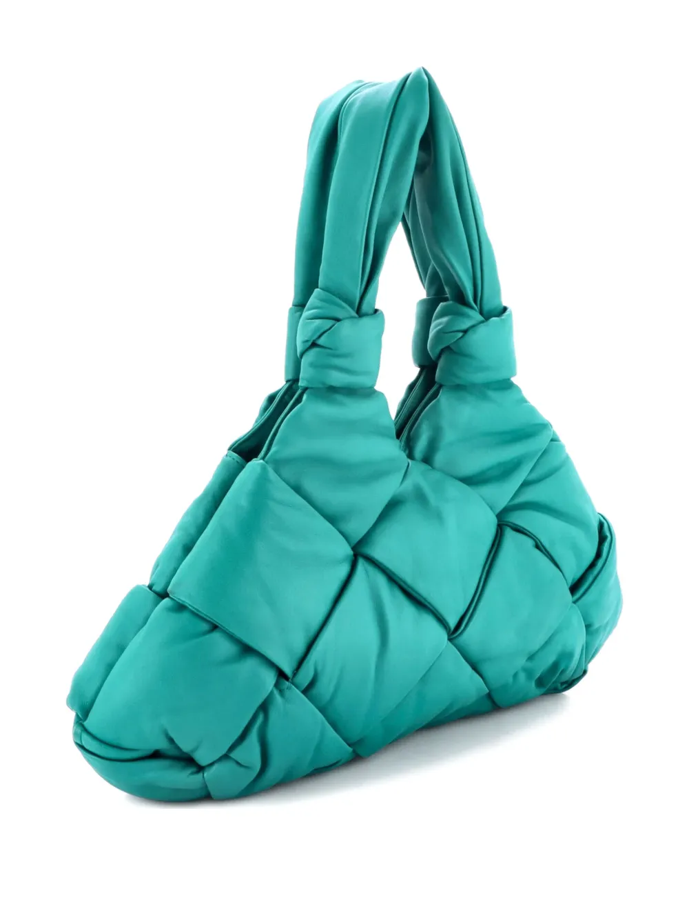 BOTTEGA VENETA Pre-owned Padded Lock Bag Maxi Intrecciato Leather Tote Bag In Blue