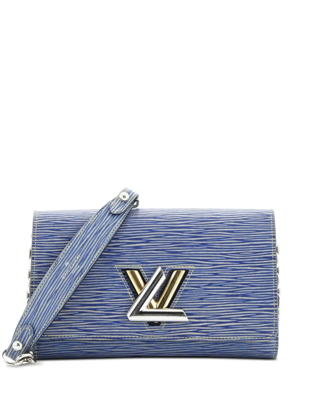 Louis Vuitton Pre-Owned Twist Chain Wallet Epi Leather crossbody bag - Blu