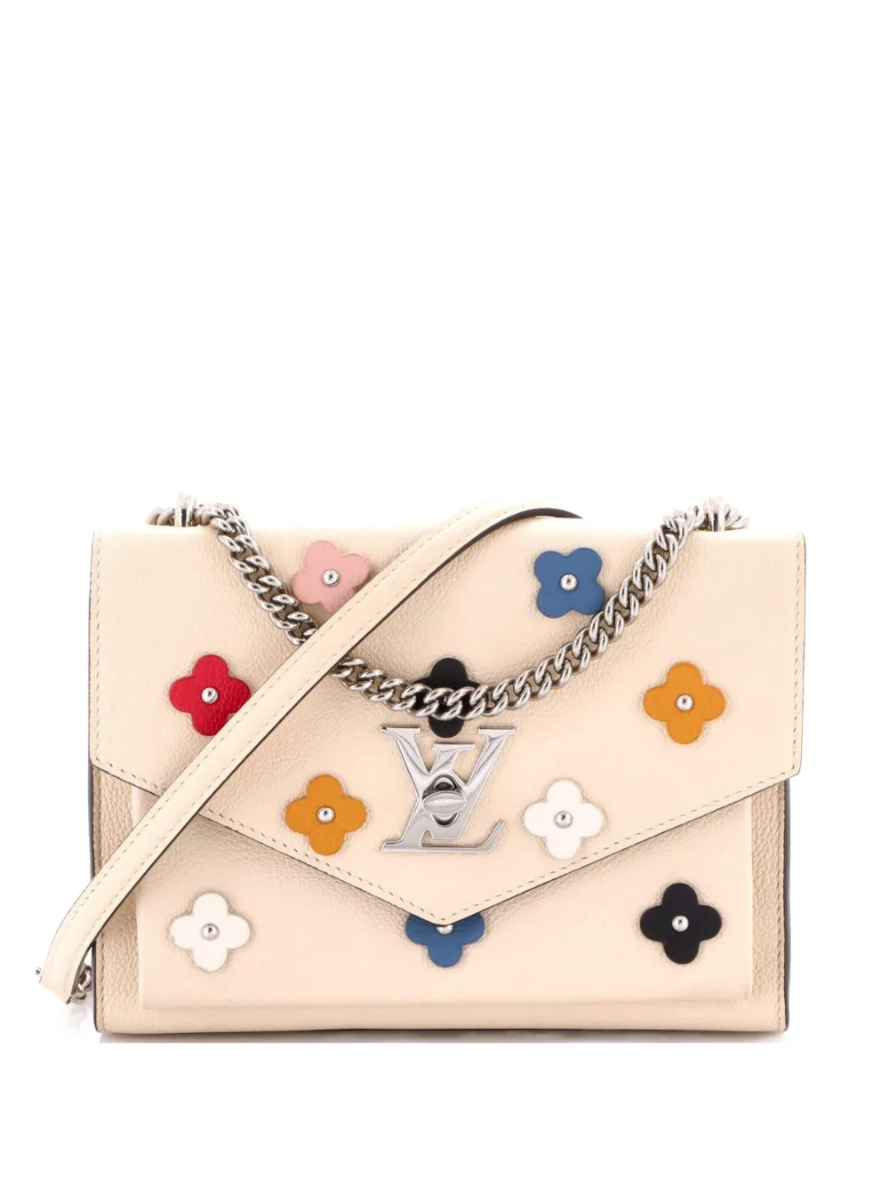 Louis Vuitton Pre-Owned Mylockme Handbag Flower Embellished Leather BB crossbody bag - Multicolore