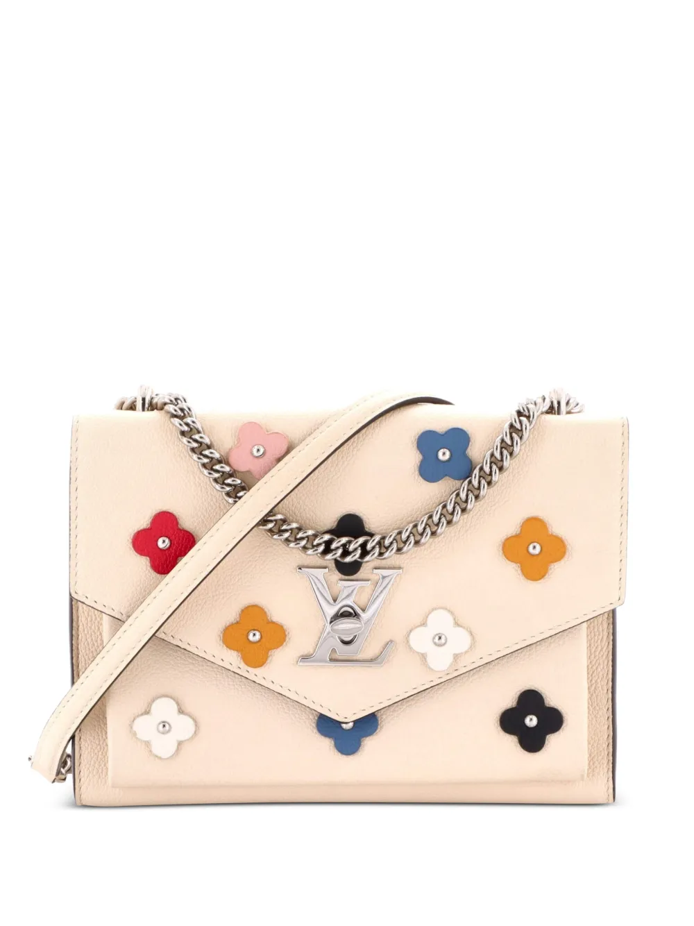 Louis Vuitton Pre-Owned Mylockme Handbag Flower Embellished Leather BB crossbody bag - Mehrfarbig