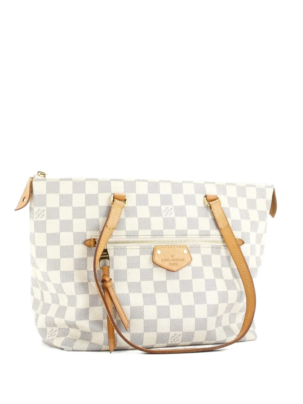 Pre-owned Louis Vuitton Iena Tote Damier Pm Shoulder Bag In White