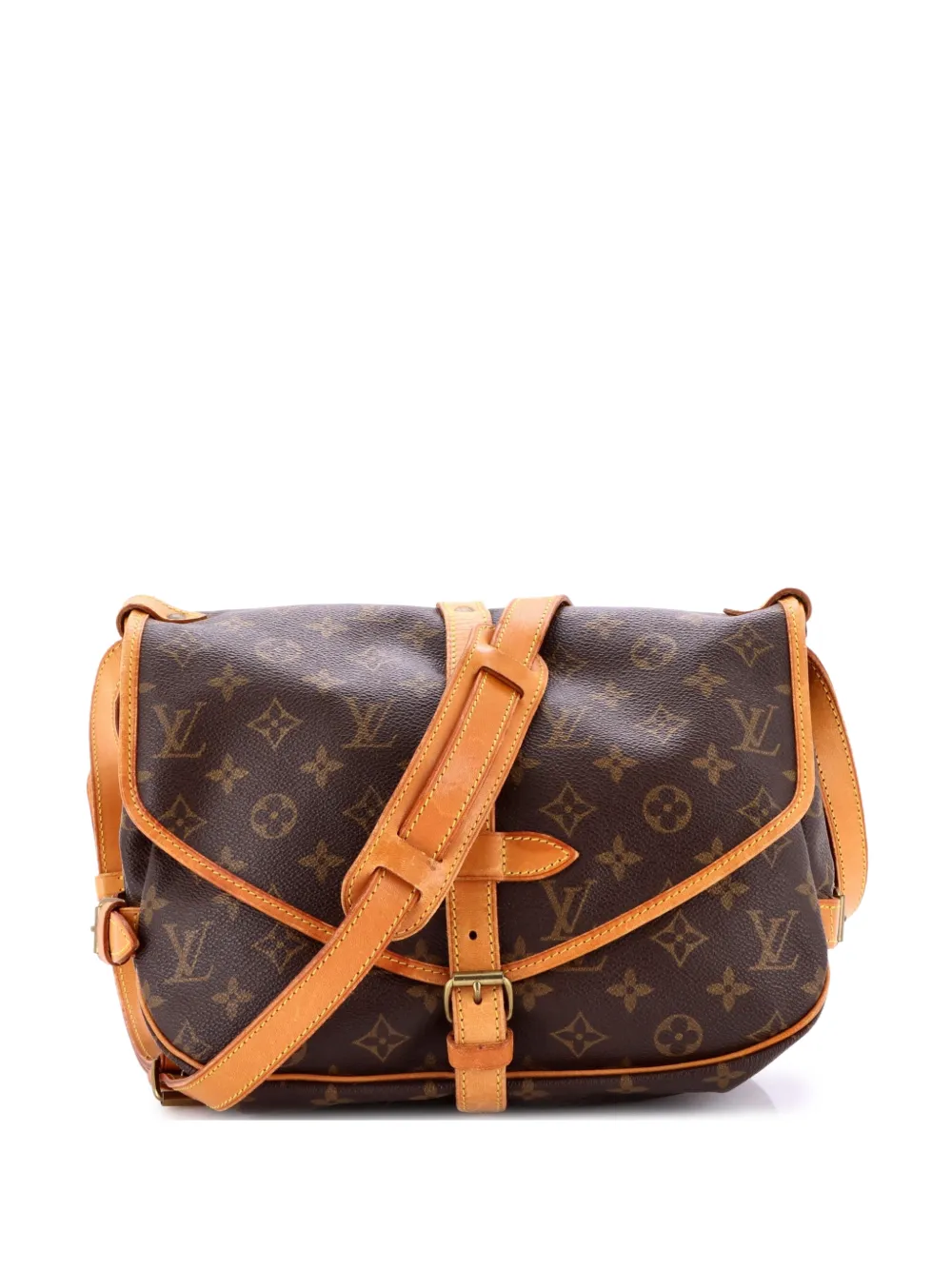 Louis Vuitton Pre-Owned Saumur Handbag Monogram Canvas 30 crossbody bag - Marrone