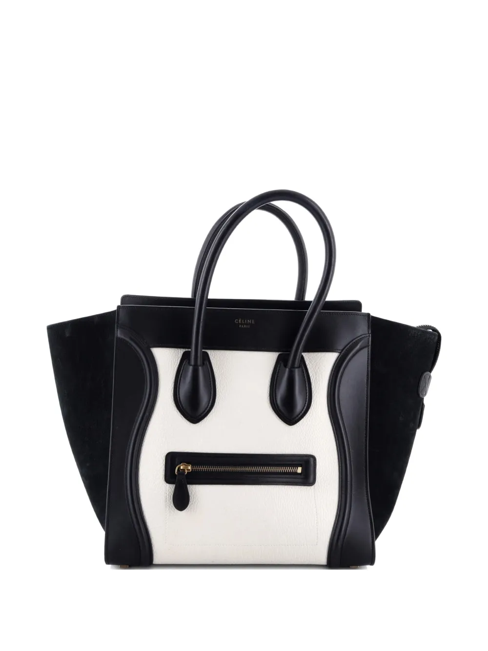 Celine Pre-Owned Bicolor Luggage Bag Leather Mini satchel - Nero