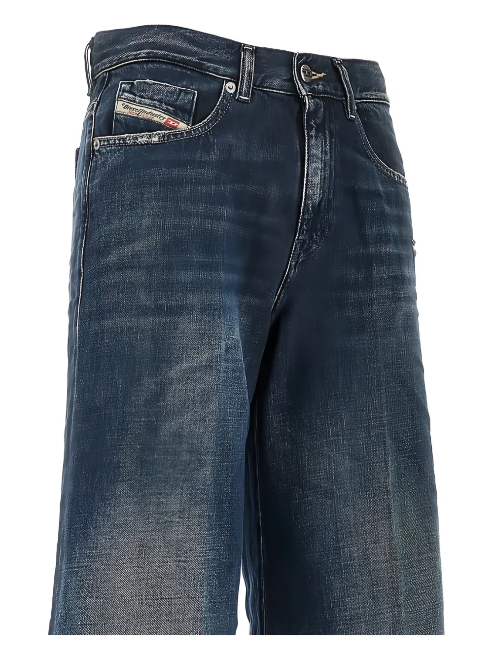 Diesel logo-patch jeans - Blauw
