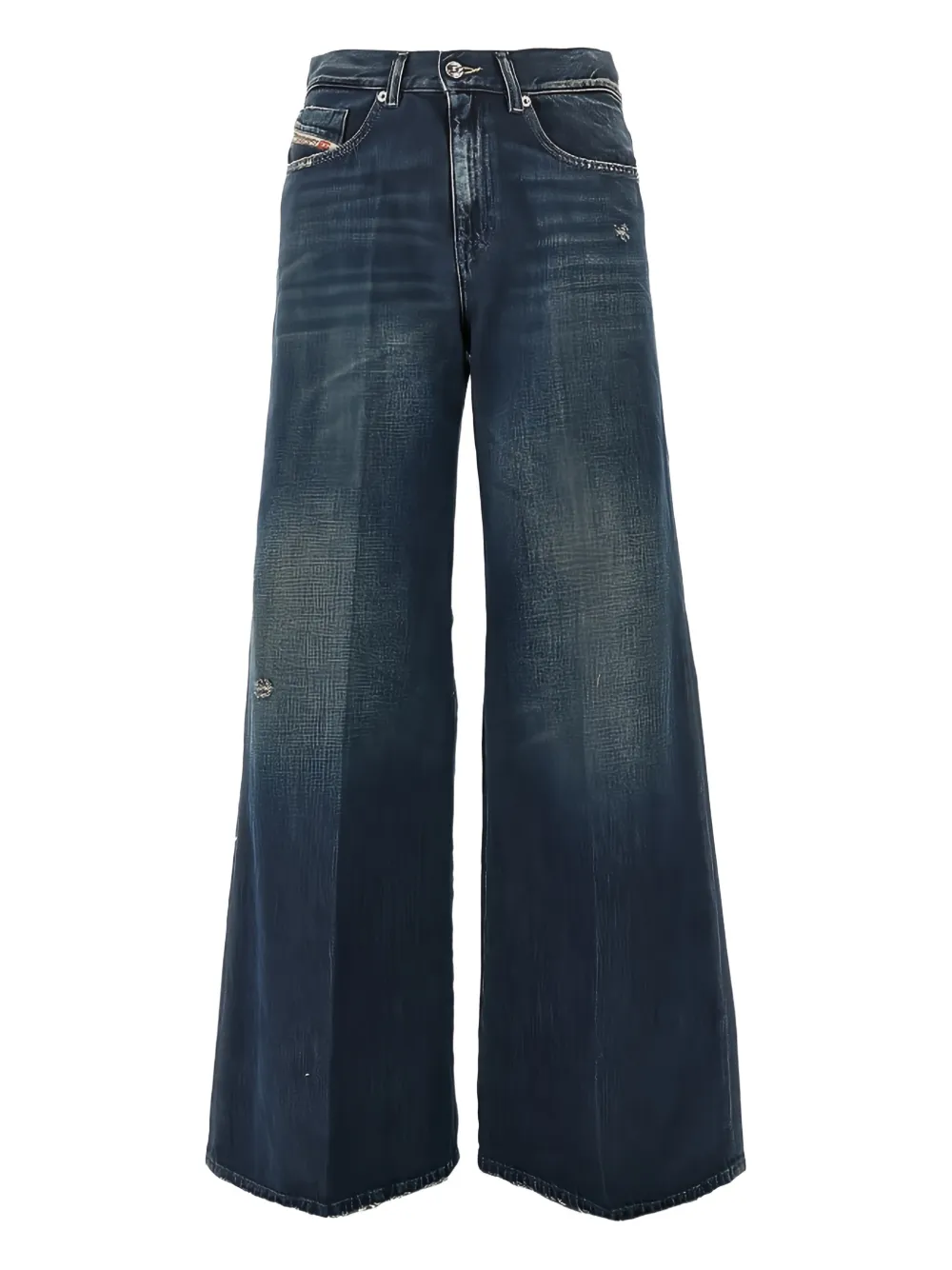Diesel logo-patch jeans - Blu