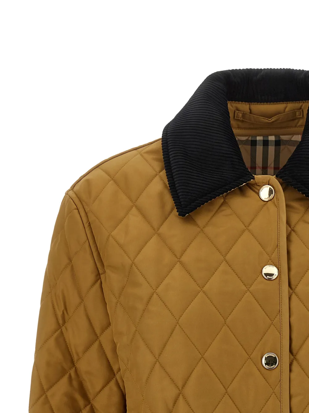Burberry Gewatteerd jack Geel
