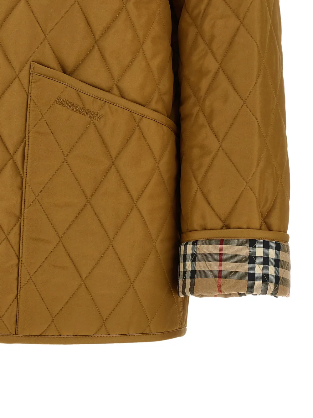 Burberry Gewatteerd jack Geel