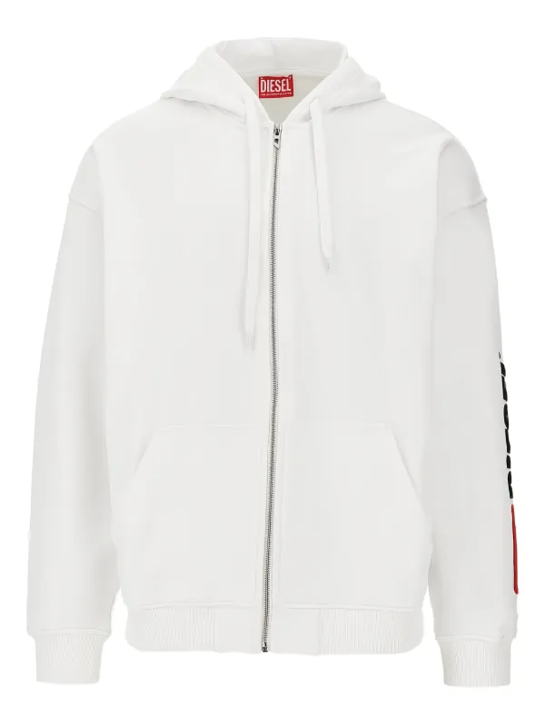 トップス DIESEL zip hoodie Diesel Full Zip Hoodie | White | FARFETCH RO