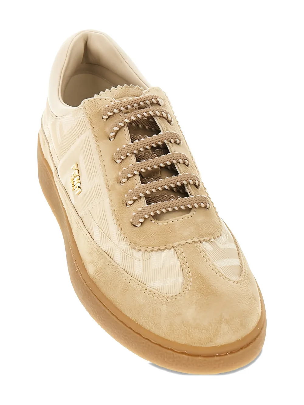 Fendi Kids logo-detail sneakers - Beige