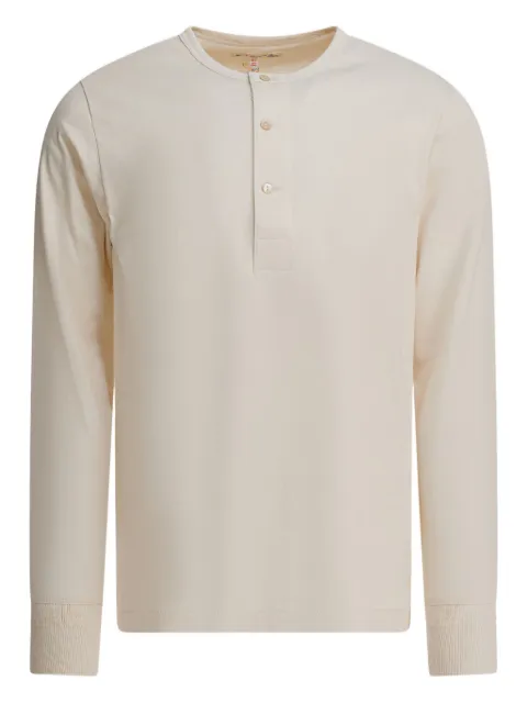 Merz B. Schwanen playera manga larga con botones 