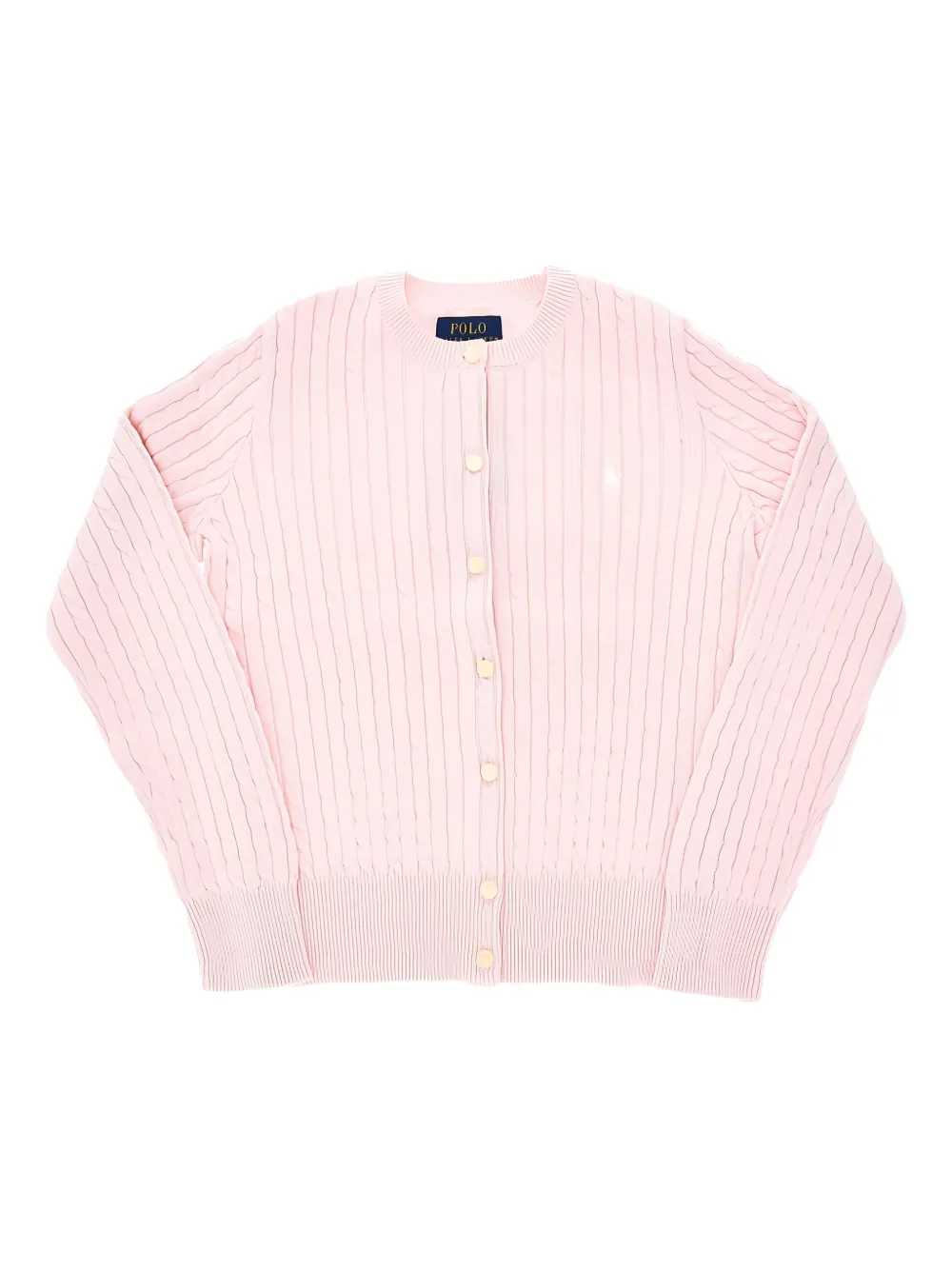 POLO RALPH LAUREN KIDS cable-knit buttoned cardigan - Rosa