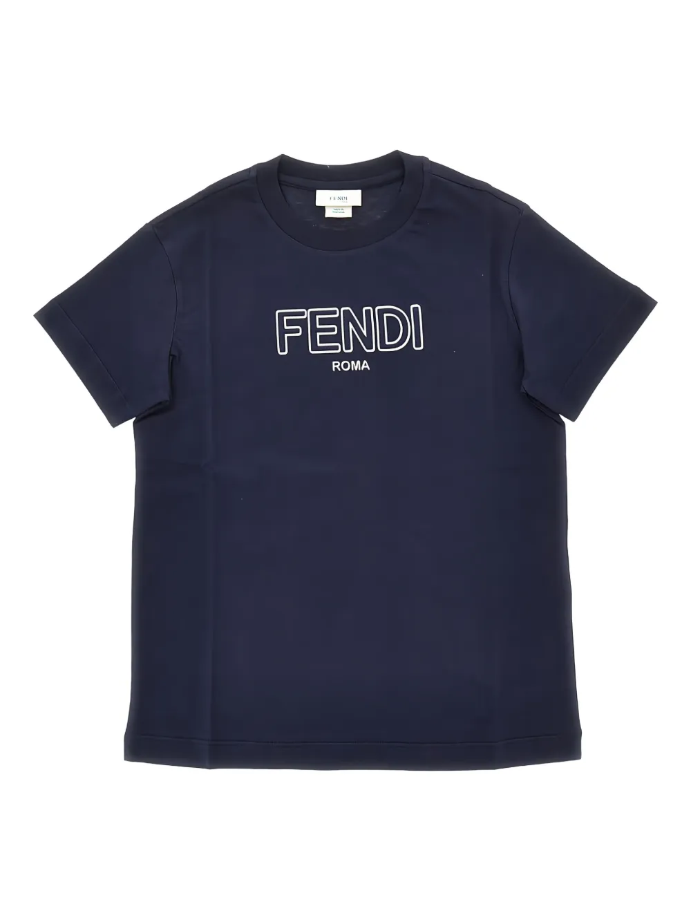 Fendi Kids logo-detail T-shirt - Blu