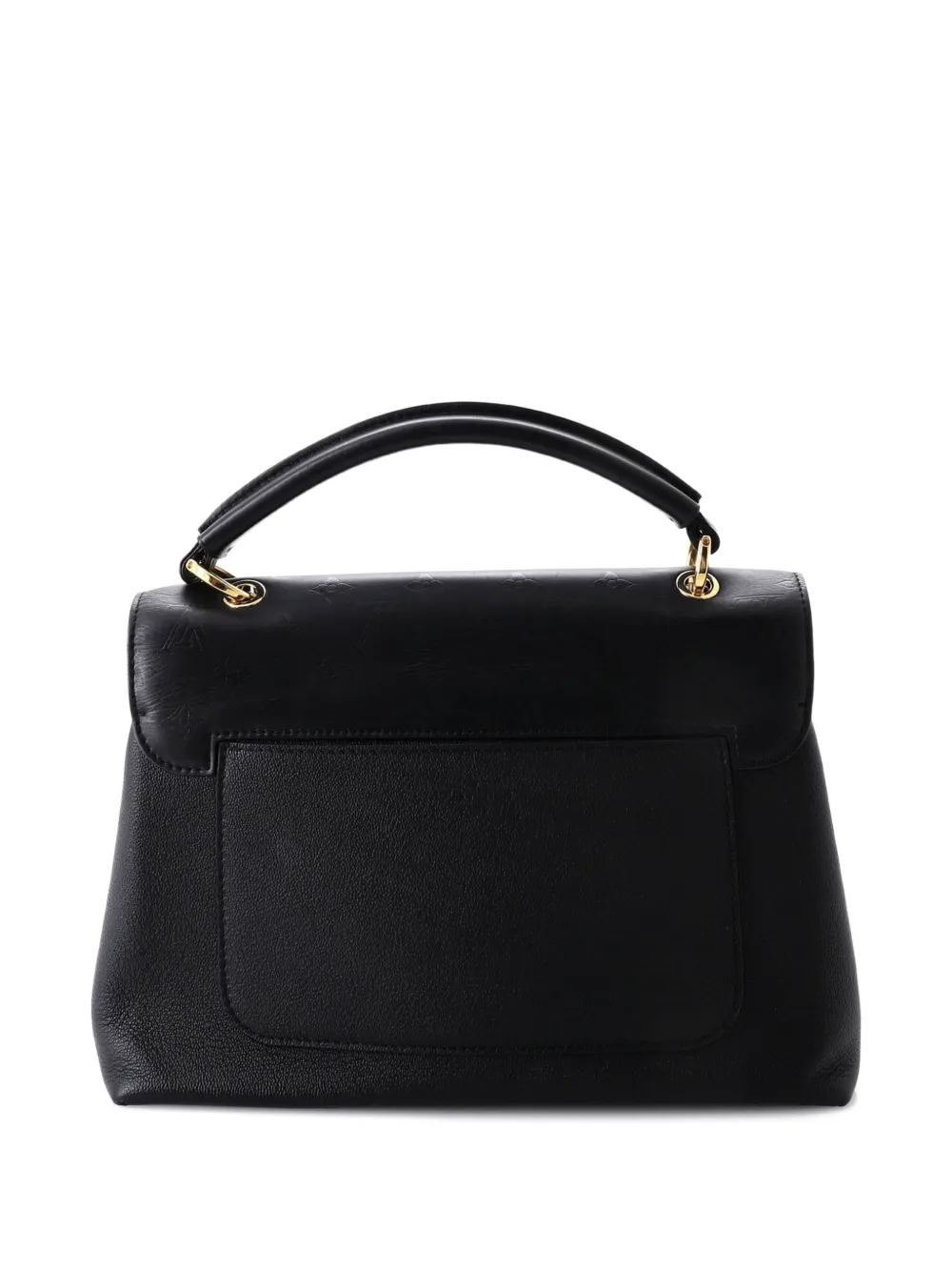 Pre-owned Louis Vuitton Very One Handle Bag Monogram Leather Satchel In Black