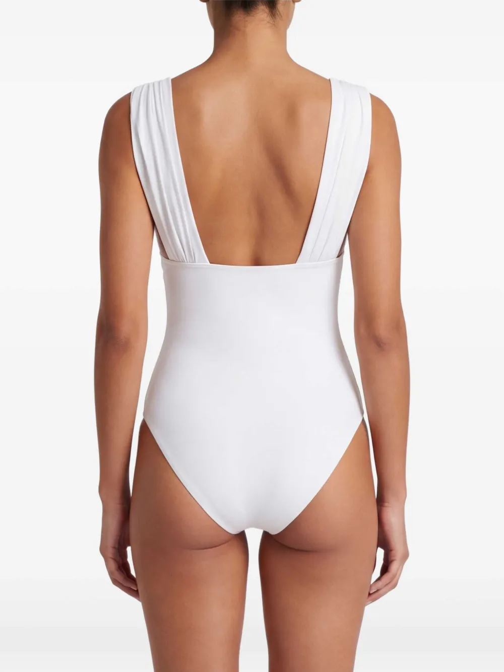 ZIMMERMANN Gedrapeerde badpak Wit