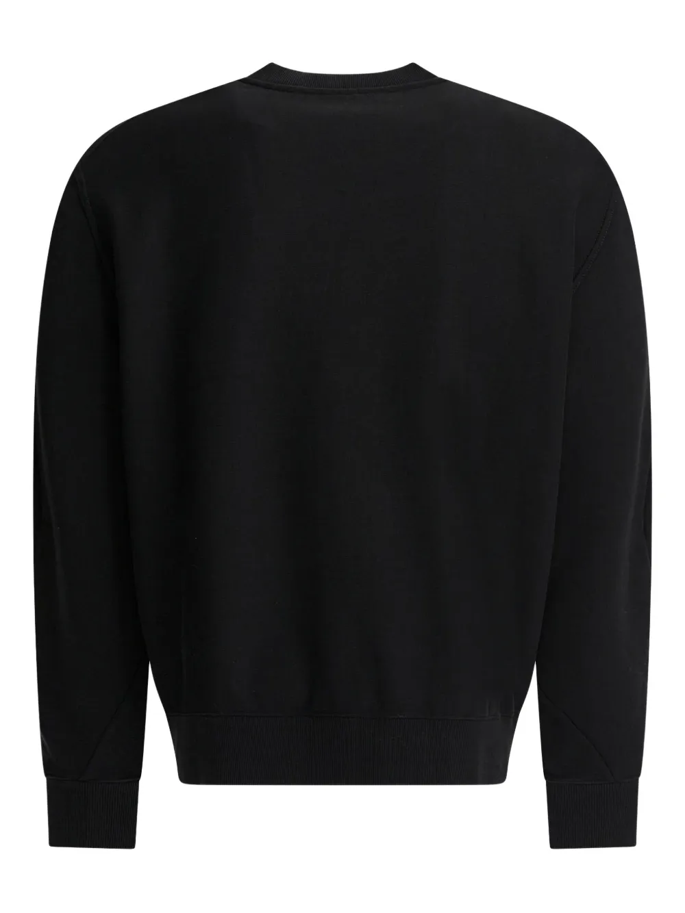 Givenchy Crew Neck Long Sleeve Ribbed Sweatshirt In Black