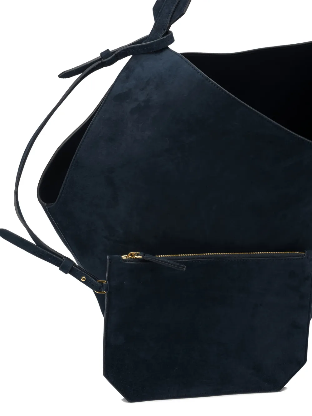 Khaite Suede Shoulder Bag In Brown